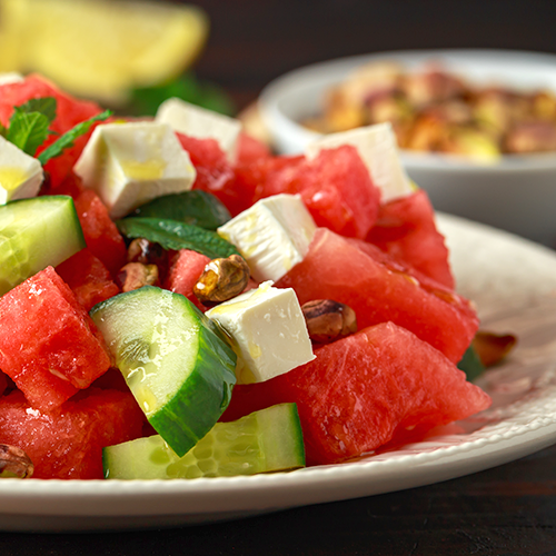 Salade watermeloen met Dodoni feta